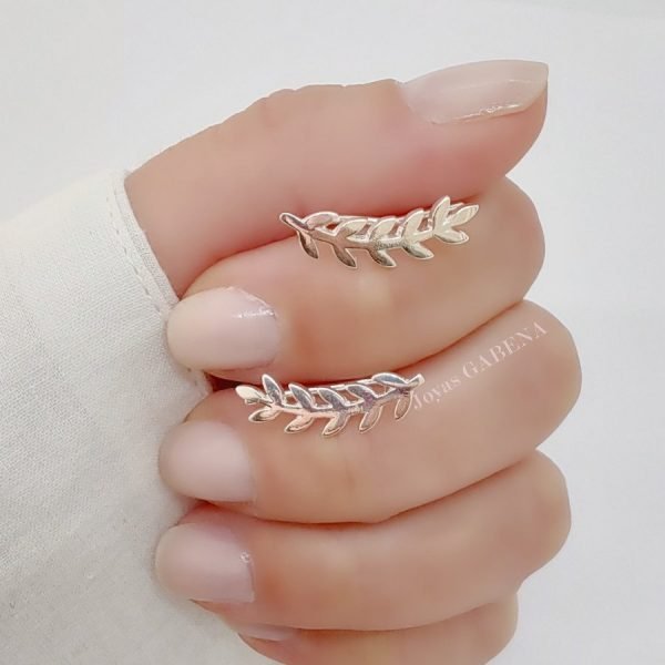 Aros Trepadores Ramitas Plata 925