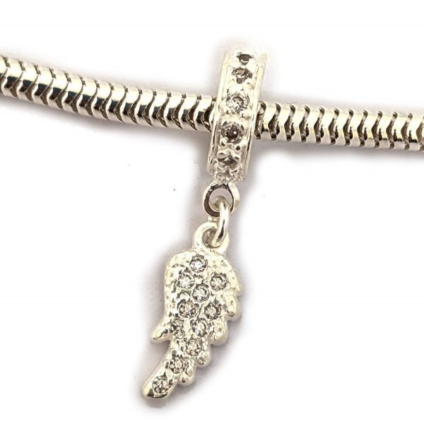 Dije Charm Ala Cristal Plata 925