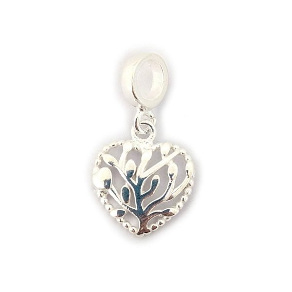 Dije Charm Corazón Árbol Vida Plata 925