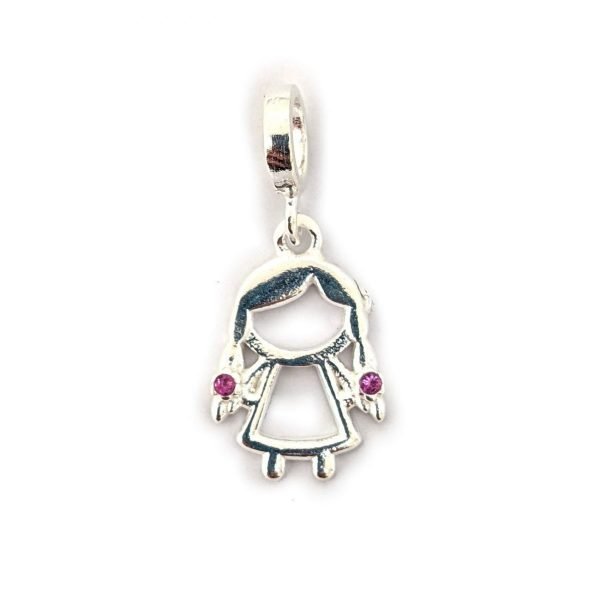 Dije Charm Nena Cristales Plata 925