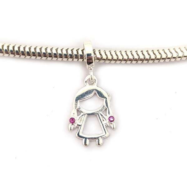Dije Charm Nena Cristales Plata 925