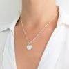 Collar Corazón Huella Gato Perro Plata 925