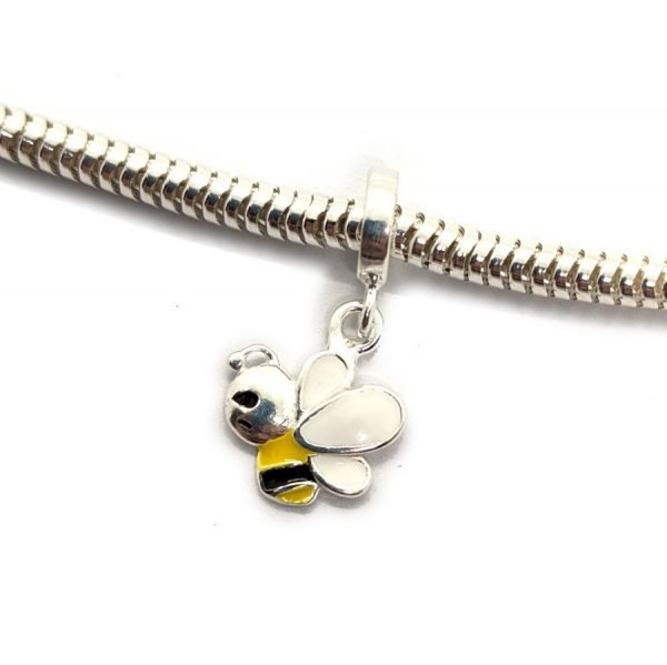 Dije Charm Abeja Plata 925 Para Pulsera