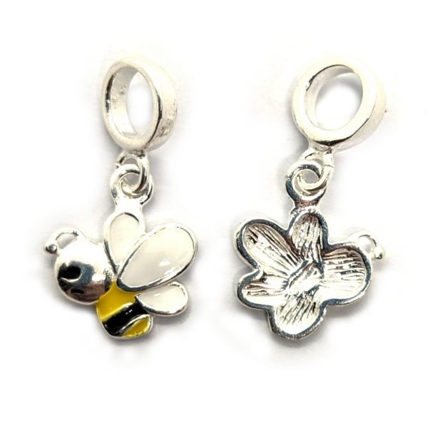 Dije Charm Abeja Plata 925 Para Pulsera