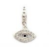 Dije Charm Ojo Turco Cristales Plata 925 para pulsera cilíndrica