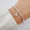dije Charm Estrella Cristales Plata 925 Para Pulsera