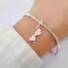 Dije Charm Lentes Corazón Rosa Plata 925