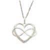 collar corazon infinito cristales plata