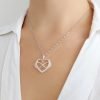 collar corazon infinito cristales plata