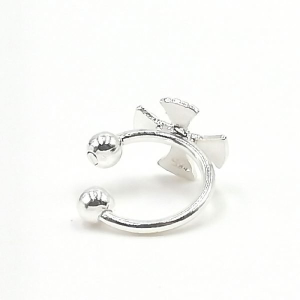 Aro cuff cruz templaria plata 925