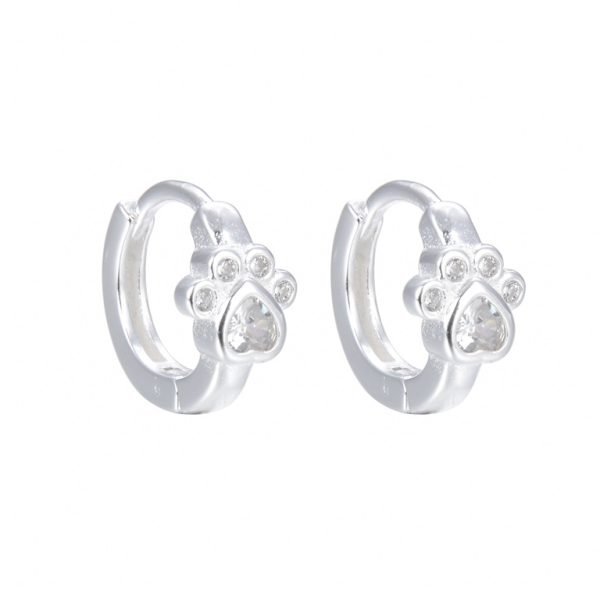 Aros Argollas Huella Huggies Plata 925 blanco