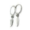 Aros argollas Pluma Y Corazón Plata 925