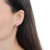 Aros Colgantes Gota Cristal Plata 925