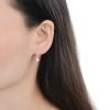 Aros Colgantes Gota Cristal Plata 925