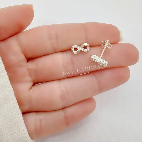 Aros Infinito Cristales Plata 925