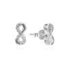 Aros infinito cristales plata 925