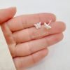 Aros Mariposas Cristales Plata 925