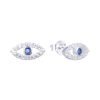 Aros ojo turco cristales plata 925