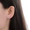 Aros ojo turco cristales plata 925