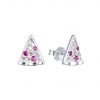 Aros pizza cristales plata 925