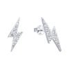 Aros rayo cristales plata 925