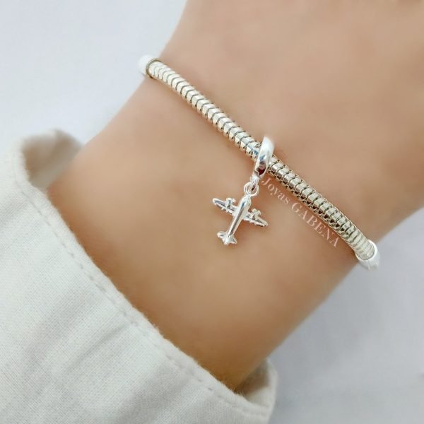 Dije Charm Avión Plata