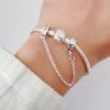 Dije Charm Cadena De Seguridad Plata 925