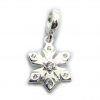 Dije Charm Copo De Nieve Cristales Plata 925
