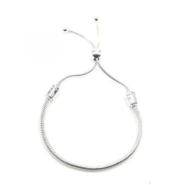 Pulsera Regulable Para Charms Donas Plata 925