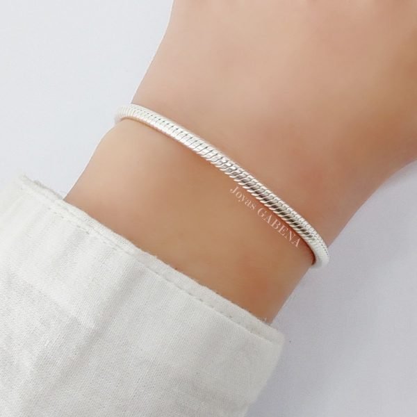 Pulsera Regulable Para Charms Donas Plata 925