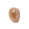 aro cuff cruz plata oreja