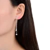 axl-239 Aros Luna Y Estrella Cadena Plata 925