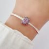charm cristales redondo plata 925