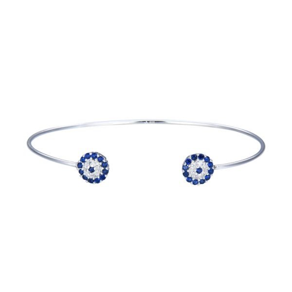 Pulsera Esclava Ojo Turco Cristal Plata 925