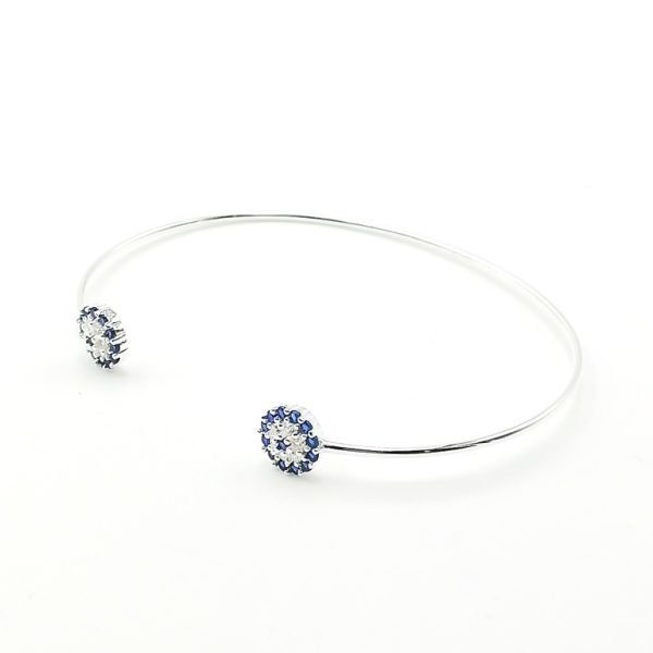Pulsera Esclava Ojo Turco Cristal Plata 925