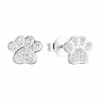 Aros Huella Cristales Plata 925