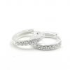 Aros argollas huggies cristales Plata 925