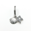 Dije Charm Estrella Y Concha De Mar Plata 925