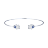 Pulsera Esclava Hamsa Cristal Plata 925