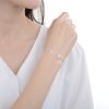 Pulsera Esclava Hamsa Cristal Plata 925