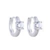 Aros Huggies Cristal 15mm Plata 925