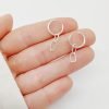 Aros argollas cadena Plata 925