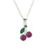 Collar Cerezas cristales Plata 925
