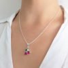 Collar Cerezas cristales Plata 925