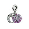 Dije Charm Pluma Cristales Plata 925