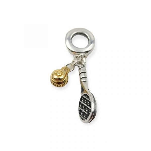 Dije Charm Raqueta Pelota Tenis Plata 925