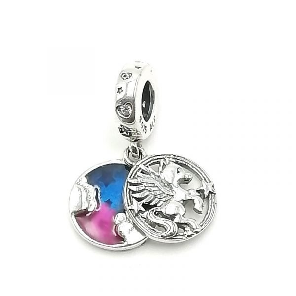 Dije Charm Unicornio Mágico Plata 925