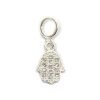 Dije Charm Hamsa Cristal Plata 925