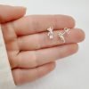 aros ositos plata
