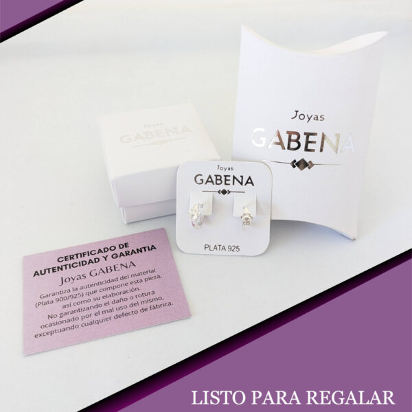 Aros Argollas Huella Huggies Plata 925 pack